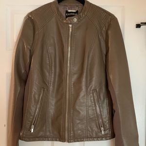 Brown leather jacket
